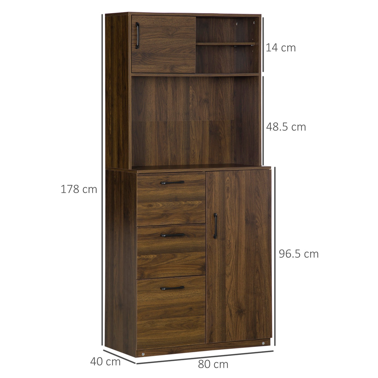 immagine-3-easycomfort-easycomfort-credenza-moderna-con-3-cassetti-e-armadietti-mobile-dispensa-per-cucina-e-soggiorno-in-legno-80x40x178cm-noce