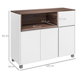 immagine-3-easycomfort-easycomfort-credenza-moderna-da-cucina-in-legno-con-armadietti-cassetto-e-vano-aperto-105x39x83cm-bianco