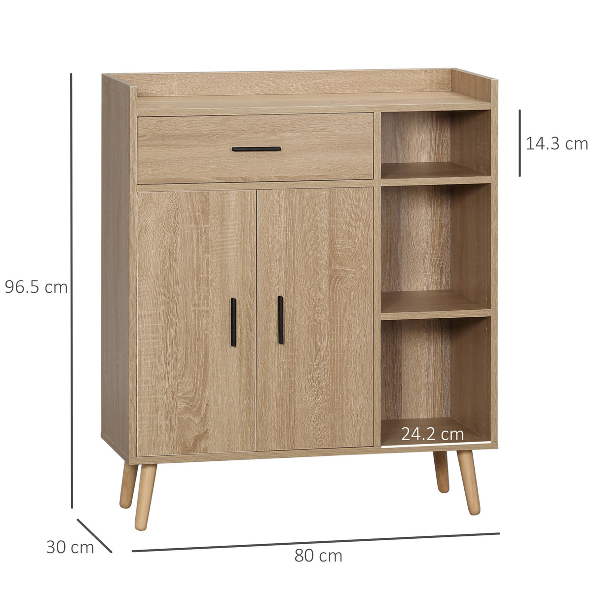 immagine-3-easycomfort-easycomfort-credenza-moderna-multiuso-con-armadietto-e-cassetto-in-legno-80x30x96-5cm