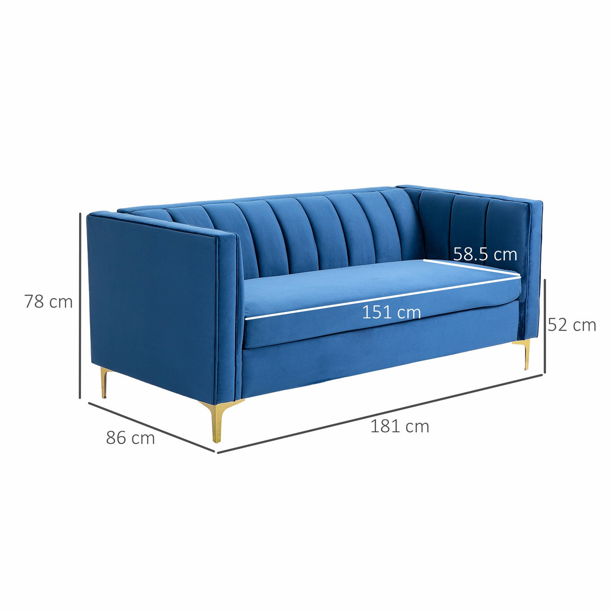 immagine-3-easycomfort-easycomfort-divano-3-posti-in-velluto-con-gambe-dorate-braccioli-e-cuscino-sfoderabile-181x86x78cm