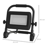 easycomfort easycomfort faretto led da lavoro da 6500k con testa girevole e supporto in alluminio e metallo 25 5x16x25 5 cm nero