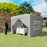 easycomfort easycomfort gazebo da giardino 3x3m pieghevole con altezza regolabile protezione upf50 e borsa grigio chiaro