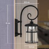 easycomfort easycomfort lampada da giardino con pannello solare impermeabile ip44 e accensione automatica nero