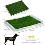 easycomfort easycomfort lettiera per cani 3 strati con prato sintetico griglia e vassoio inferiore 63x48 5cm
