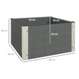 easycomfort easycomfort letto per orto rialzato con fondo aperto e profili in alluminio 60x60x30cm grigio scuro