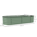 easycomfort easycomfort letto per orto rialzato modulare 150x62x30cm in acciaio galvanizzato con fondo aperto verde