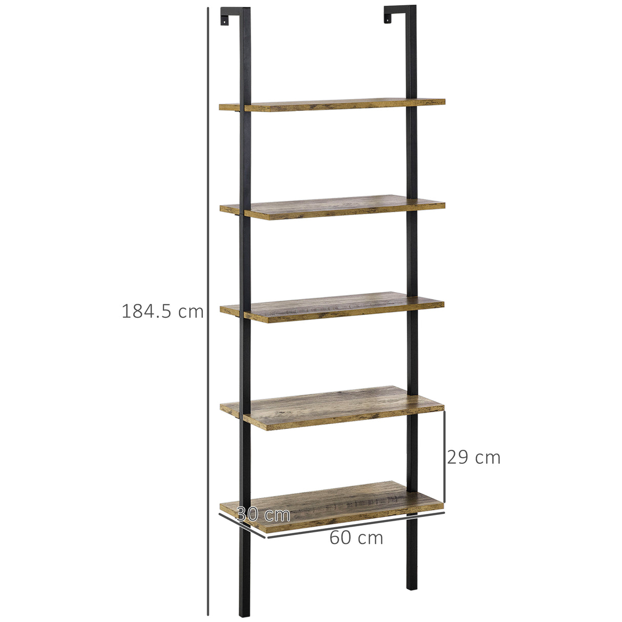 immagine-3-easycomfort-easycomfort-libreria-a-scala-con-5-ripiani-in-stile-industriale-in-legno-e-metallo-60x30x184-5cm-marrone