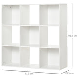 easycomfort easycomfort libreria bianca per casa e ufficio scaffale dal design moderno con 9 scomparti in legno 91 5 x 29 5 x 91 5 cm ean 8054111844895