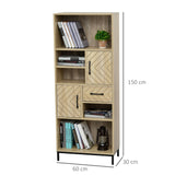 immagine-3-easycomfort-easycomfort-libreria-da-parete-con-ante-e-cassetti-in-legno-60-x-30-x-150cm-ean-8054144132051