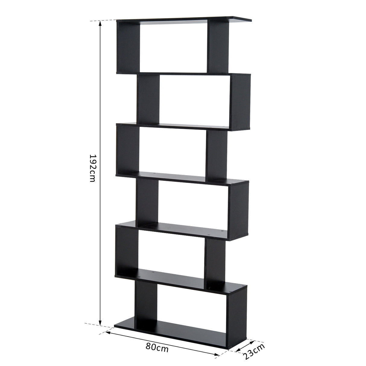 immagine-3-easycomfort-easycomfort-libreria-legno-design-moderno-con-6-ripiani-80-23-192cm-nero-ean-8054111849937