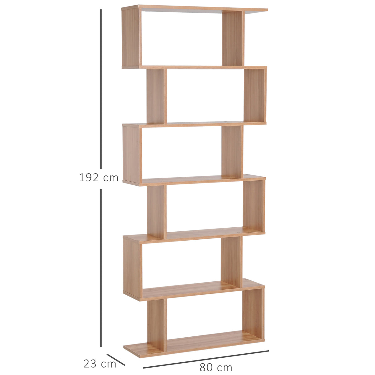 immagine-3-easycomfort-easycomfort-libreria-legno-design-moderno-con-6-ripiani-legno-naturale-80-23-192cm-ean-8054111844147