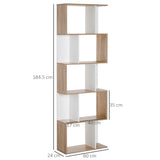 immagine-3-easycomfort-easycomfort-libreria-moderna-5-ripiani-pratici-finitura-eccellente-superficie-liscia-e-a-prova-di-umidita-in-legno-truciolato-bianco-6024184-5cm-ean-8054111846806