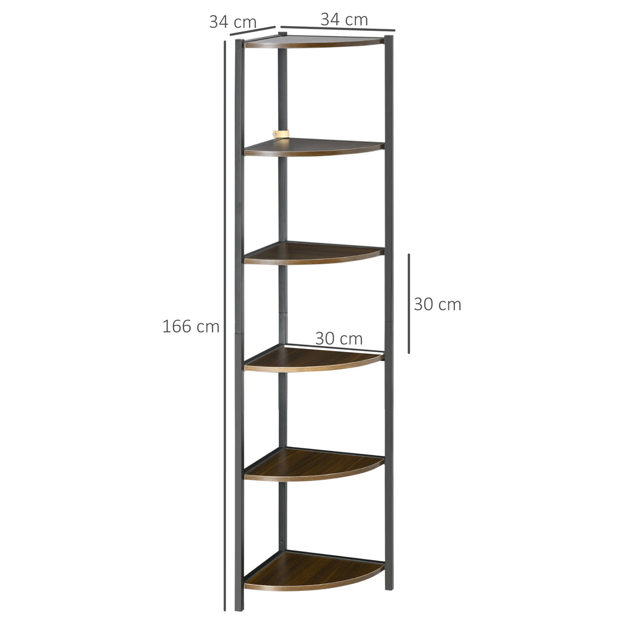 immagine-3-easycomfort-easycomfort-libreria-moderna-angolare-a-6-ripiani-in-metallo-e-mdf-34x34x166cm-marrone-e-nero