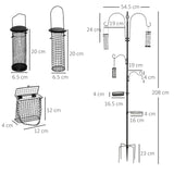 immagine-3-easycomfort-easycomfort-mangiatoia-per-uccelli-a-4-ganci-con-vassoi-e-3-alimentatori-diversi-in-acciaio-54-5x54-5x208cm-nera