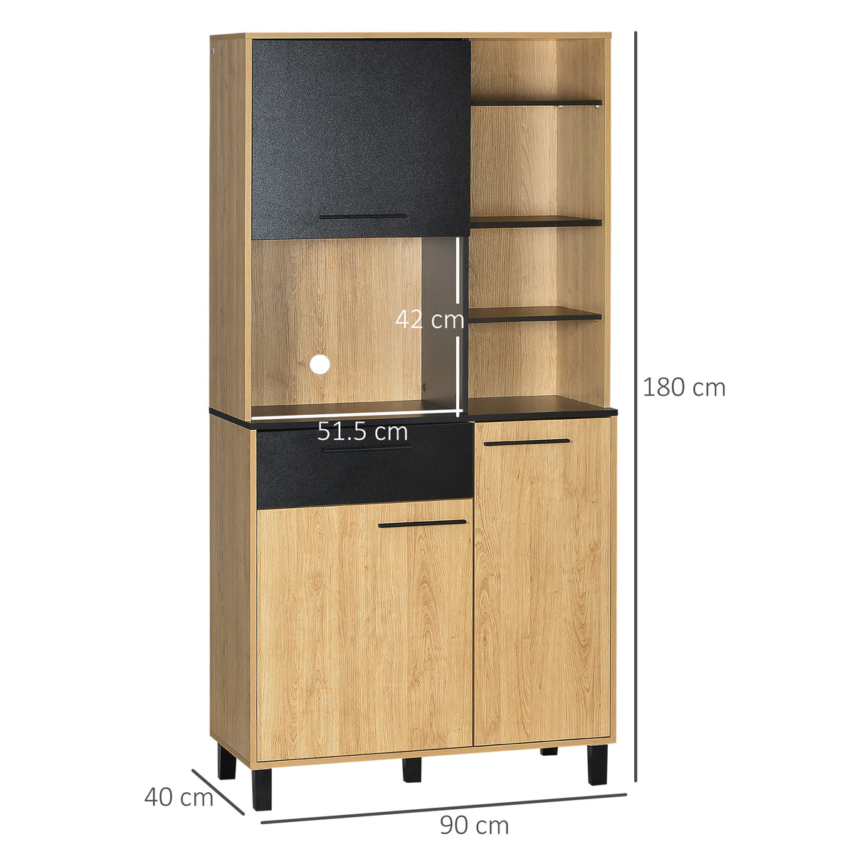 immagine-3-easycomfort-easycomfort-mobile-cucina-moderno-in-truciolato-e-legno-di-pino-con-cassetti-e-ripiani-regolabili-90x40x180-cm