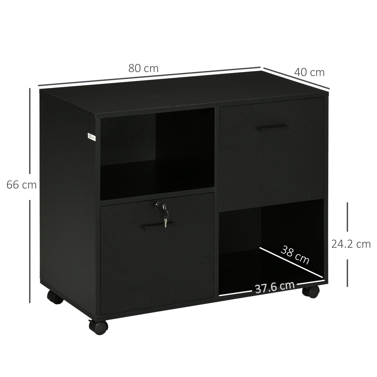 immagine-3-easycomfort-easycomfort-mobile-da-ufficio-con-2-cassetti-porta-documenti-e-ripiani-ruote-con-blocco-80x40x66cm-nero