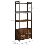 immagine-3-easycomfort-easycomfort-mobile-libreria-4-ripiani-con-armadietto-a-2-ante-libreria-scaffale-in-stile-industriale-per-casa-e-ufficio-75x30x180cm-marrone