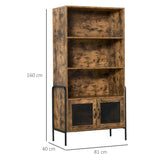 immagine-3-easycomfort-easycomfort-mobile-libreria-design-industriale-con-ripiani-e-armadietto-in-legno-e-metallo-marrone-rustico-e-nero-81x40x160cm