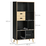 immagine-3-easycomfort-easycomfort-mobile-libreria-moderna-in-mdf-e-truciolato-con-2-cassetti-e-7-ripiani-aperti-80x40x165-cm