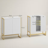 easycomfort easycomfort mobile sottolavabo bagno con 2 ante a pressione in bambu e mdf con intaglio a u 70x33x79 5cm bianco