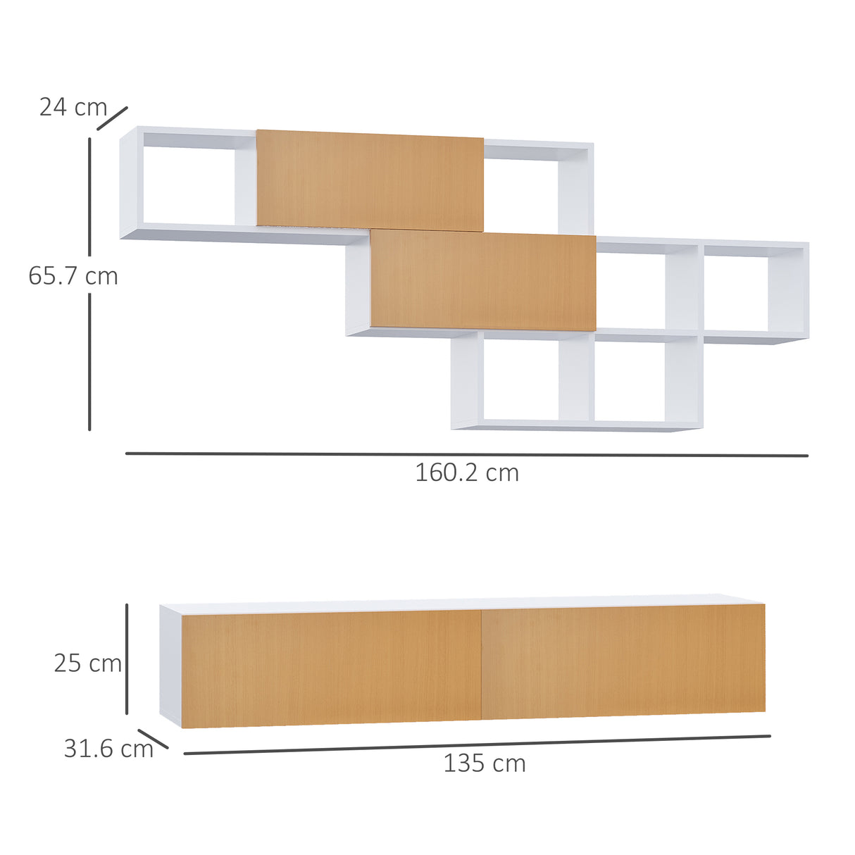 immagine-3-easycomfort-easycomfort-mobile-tv-sospeso-per-tv-60-max-con-armadietto-a-parete-set-2-pezzi-in-truciolato-per-soggiorno-e-camera-da-letto