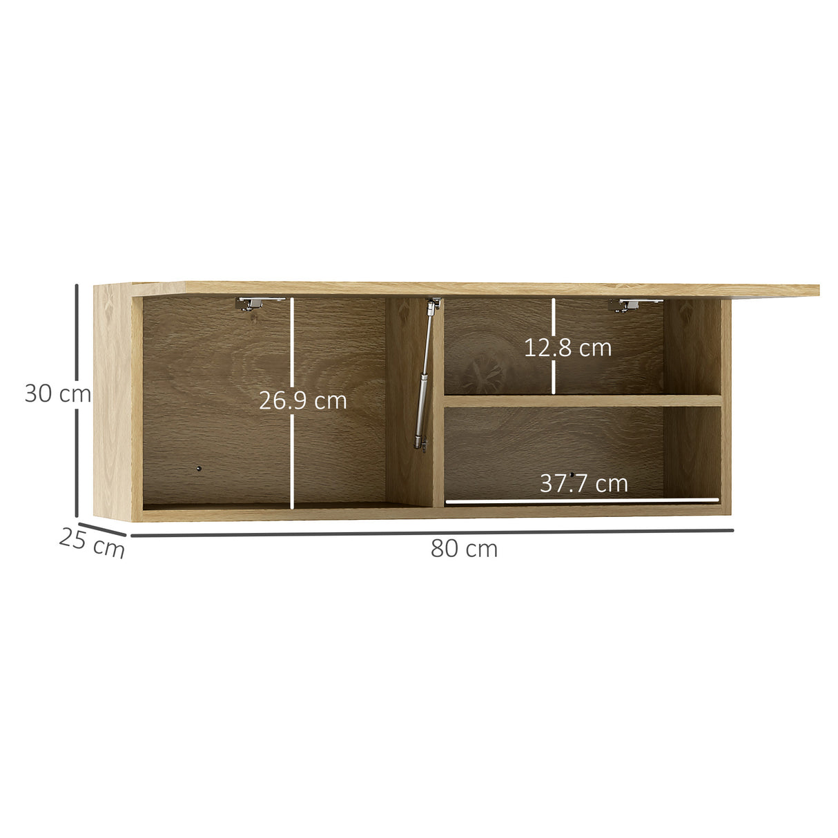 easycomfort easycomfort mobiletto bagno pensile con anta a ribalta e ripiani 80x25x30 cm legno naturale