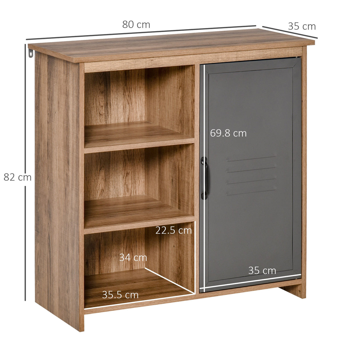 immagine-3-easycomfort-easycomfort-mobiletto-multiuso-con-ripiani-e-armadietto-in-legno-con-anta-in-metallo-mobile-per-soggiorno-e-cucina-80x35x82cm-marrone-grigio