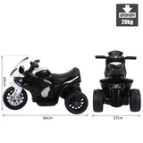 easycomfort easycomfort moto elettrica per bambini max 20kg con licenza bmw macchina elettrica con 3 ruote batteria ricaricabile 6v bianco nera 66x37x44cm