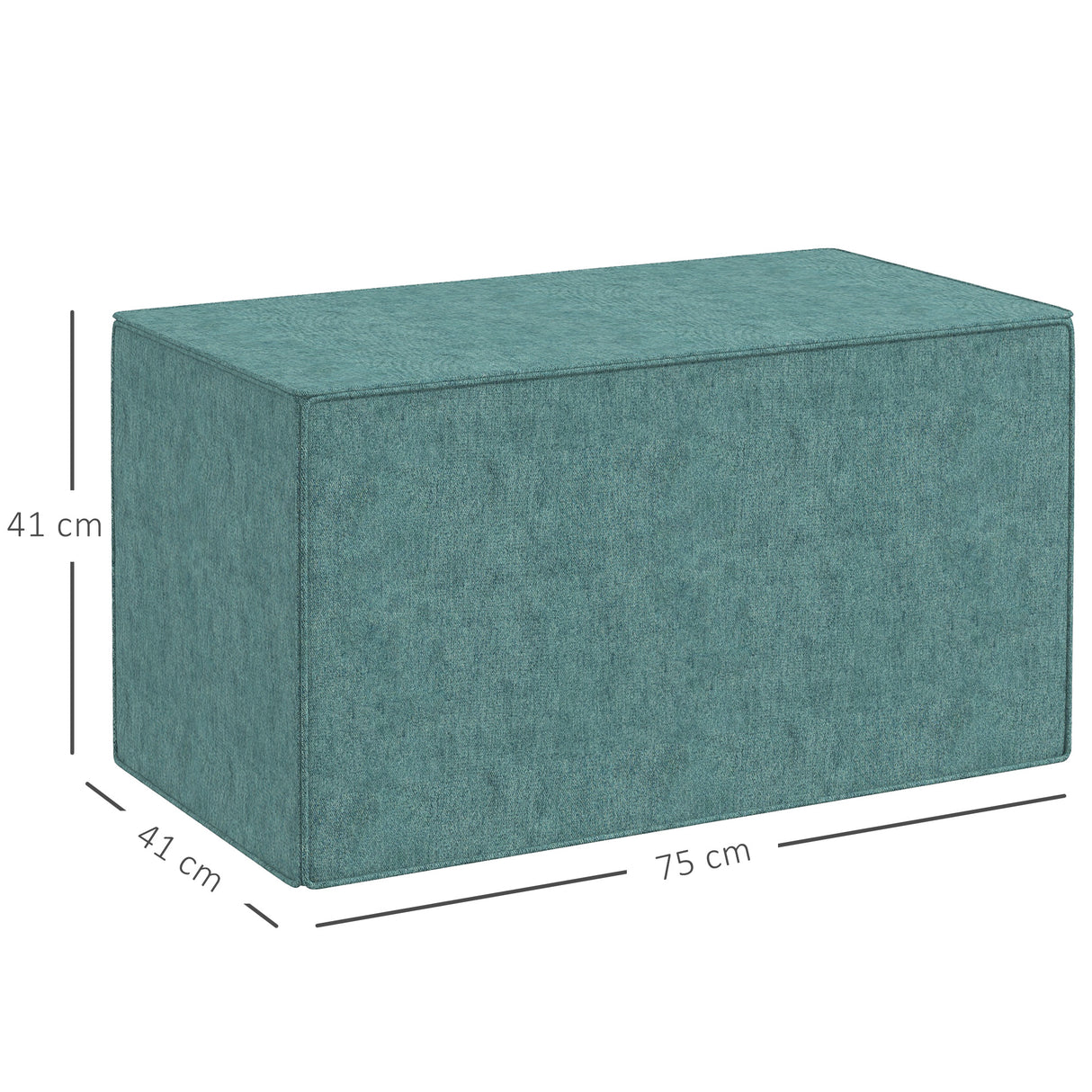 easycomfort easycomfort poggiapiedi 2 in 1 con rivestimento rimovibile in tessuto effetto lino 75x41x41 cm verde