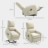 easycomfort easycomfort poltrona alzapersona elettrica reclinabile con telecomando e tasca in tessuto beige