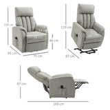 easycomfort easycomfort poltrona alzapersona reclinabile 150 max con telecomando e poggiapiedi 75x93x110 cm grigio