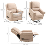 easycomfort easycomfort poltrona alzapersona reclinabile fino a 135 con telecomando e poggiapiedi 88x92x106 cm marrone chiaro