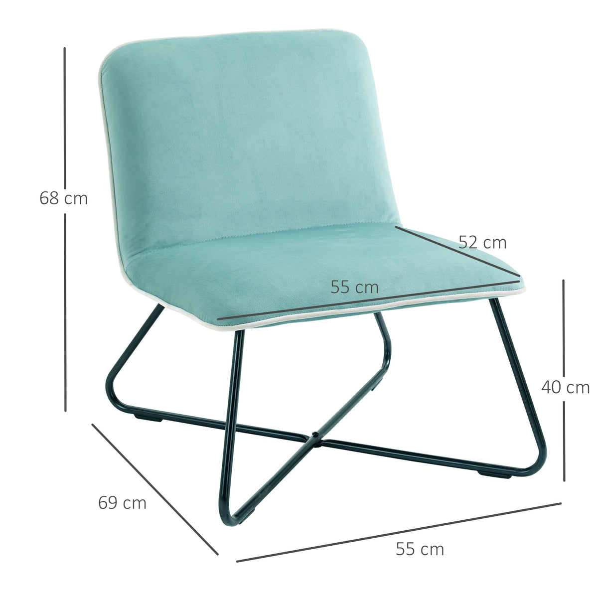 immagine-3-easycomfort-easycomfort-poltrona-in-velluto-stile-nordico-senza-braccioli-con-base-in-metallo-incrociata-55x69x68cm-verde