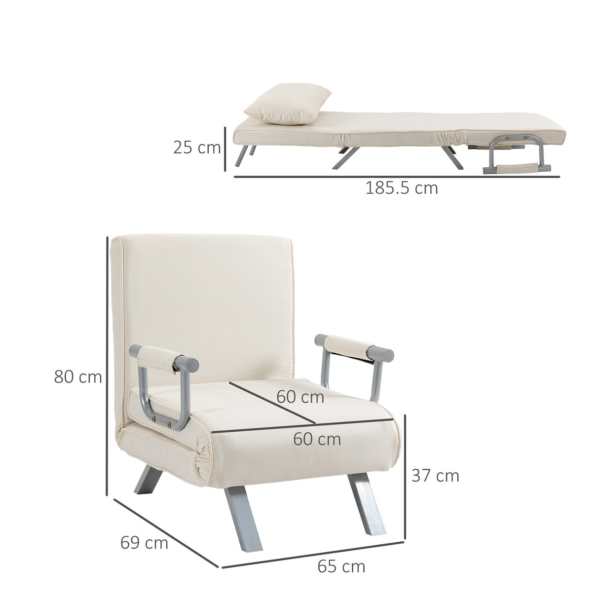 immagine-3-easycomfort-easycomfort-poltrona-letto-2-in-1-con-schienale-inclinabile-in-5-posizioni-656982cm-beige