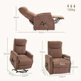 easycomfort easycomfort poltrona relax alzapersona con 8 punti massaggio reclinazione a 135 e 2 telecomandi marrone