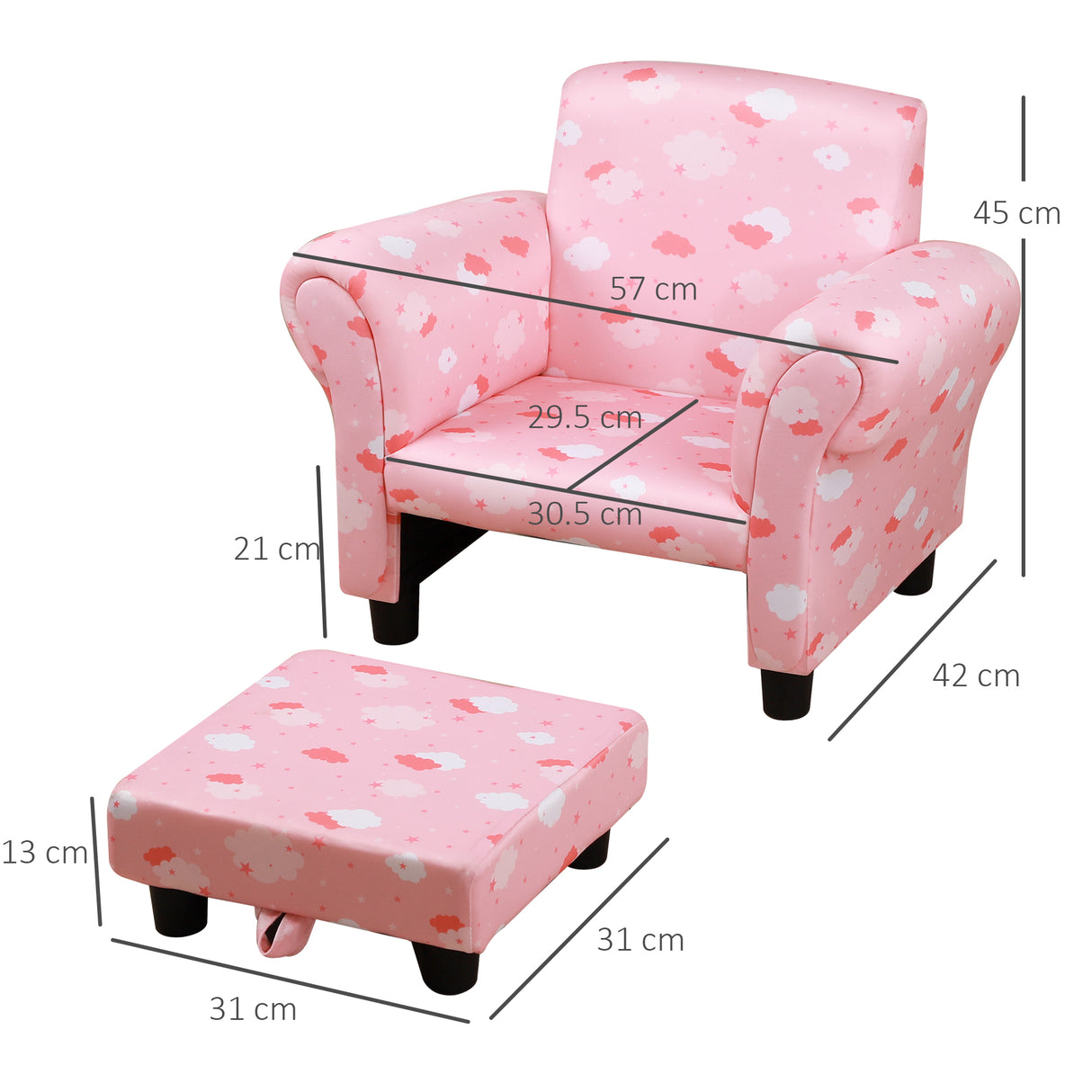 immagine-3-easycomfort-easycomfort-poltroncina-per-bambini-con-poggiapiedi-estraibile-struttura-in-legno-con-imbottitura-57x42x45cm-rosa-e-bianco