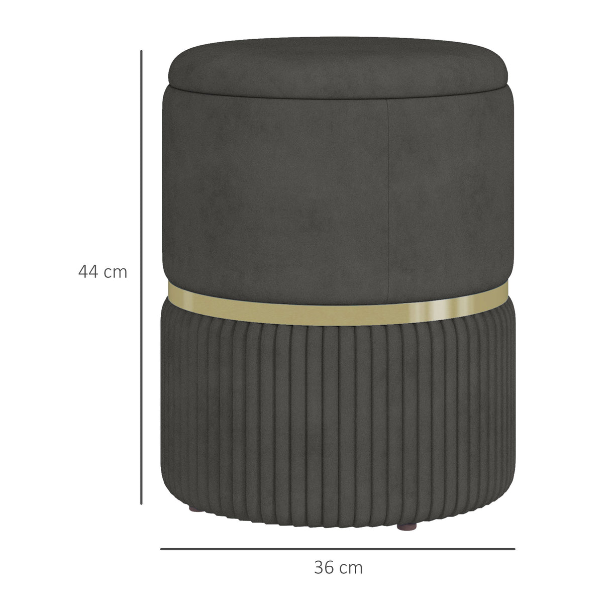 easycomfort easycomfort pouf contenitore 120 kg max per soggiorno ingresso e camera in poliestere 36x36x44 cm grigio