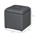 easycomfort easycomfort pouf contenitore imbottito in tessuto teddy morbido per salotto e camera 39x39x39cm grigio