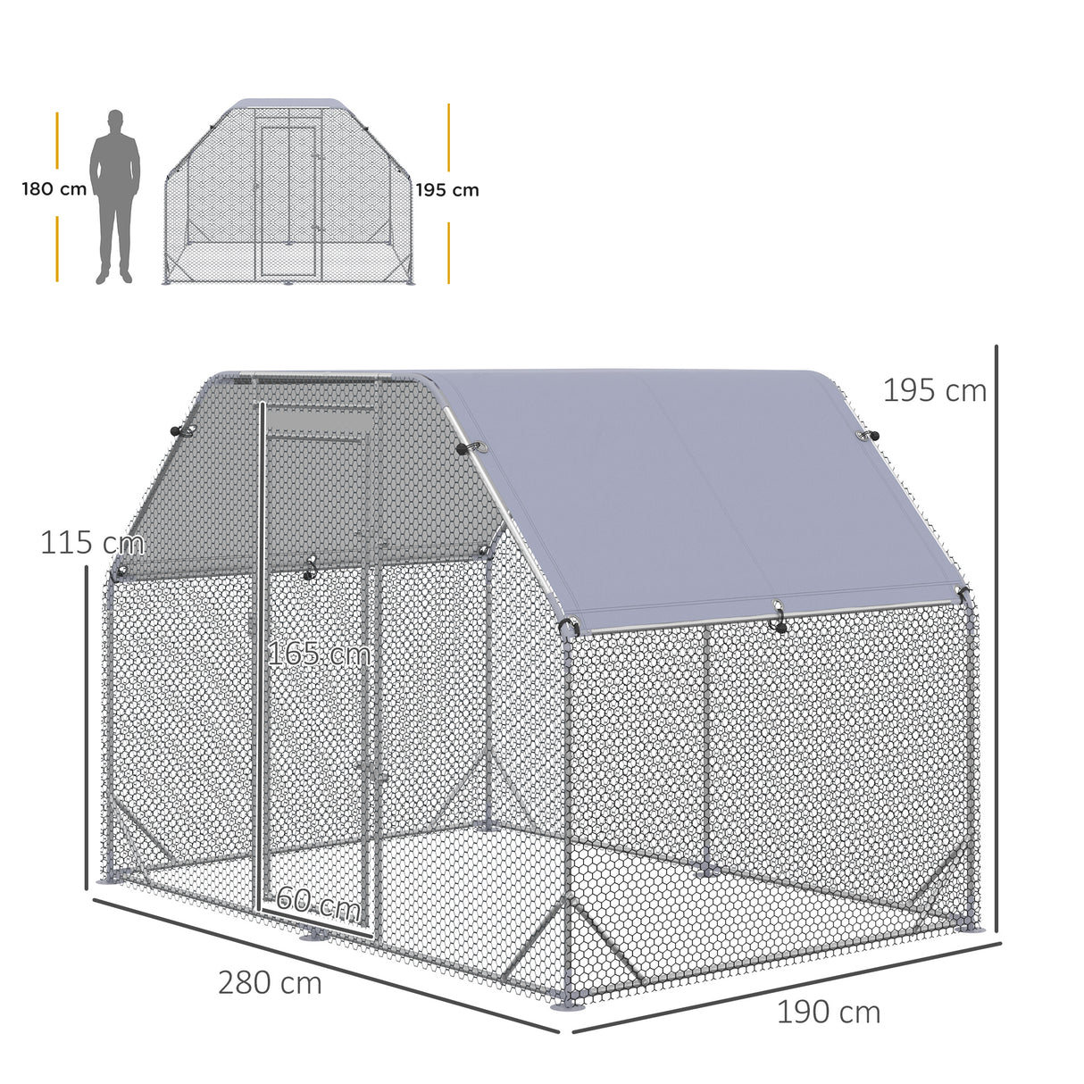 immagine-3-easycomfort-easycomfort-recinto-per-galline-con-telo-di-copertura-per-4-6-polli-in-acciaio-280x190x195-cm