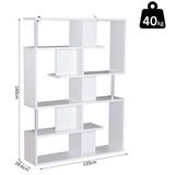 immagine-3-easycomfort-easycomfort-scaffale-libreria-ad-s-5-ripiani-design-moderno-soggiorno-ufficio-salotto-legno-bianco-120-x-28-6-x-160-cm