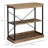 immagine-3-easycomfort-easycomfort-scaffale-libreria-in-stile-industriale-mobile-multiuso-in-legno-marrone-e-metallo-nero-80x36x81-3cm