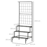 immagine-3-easycomfort-easycomfort-scaffale-portapiante-con-3-ripiani-e-pannello-verticale-per-piante-rampicanti-in-metallo-nero