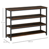 immagine-3-easycomfort-easycomfort-scaffale-stile-industriale-4-ripiani-mobile-libreria-per-soggiorno-ingresso-camera-da-letto-metallo-e-legno-marrone-100x30x72cm-ean-8054144131474