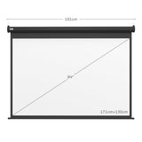 easycomfort easycomfort schermo per proiettore 89 formato 43 regolabile con telecomando 171x130cm nero