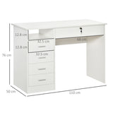 immagine-3-easycomfort-easycomfort-scrivania-per-camera-o-ufficio-in-legno-con-2-cassetti-e-2-chiavi-110x50x76cm-bianco