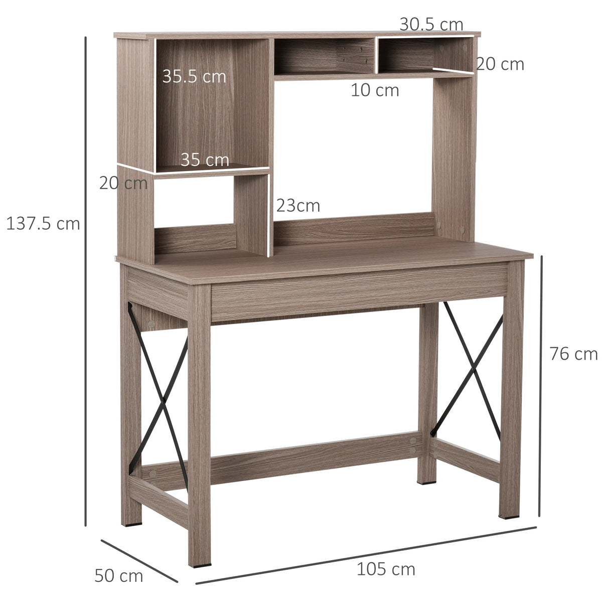 immagine-3-easycomfort-easycomfort-scrivania-scaffale-con-libreria-sopra-in-legno-per-camera-cameretta-o-ufficio-salvaspazio-105x50x137-5cm-ean-8054144132228