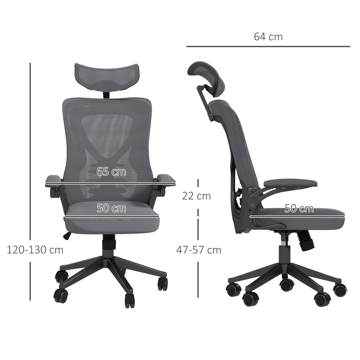 immagine-3-easycomfort-easycomfort-sedia-da-ufficio-ad-altezza-regolabile-con-poggiatesta-supporto-lombare-e-braccioli-65x64x120-130-cm