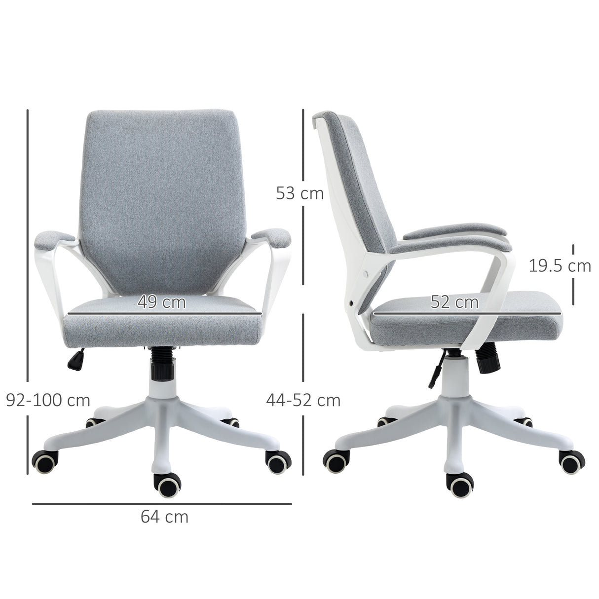 immagine-3-easycomfort-easycomfort-sedia-da-ufficio-ergonomica-altezza-regolabile-e-funzione-dondolo-poltrona-girevole-con-ruote-62x69x92-100cm-grigio-bianco