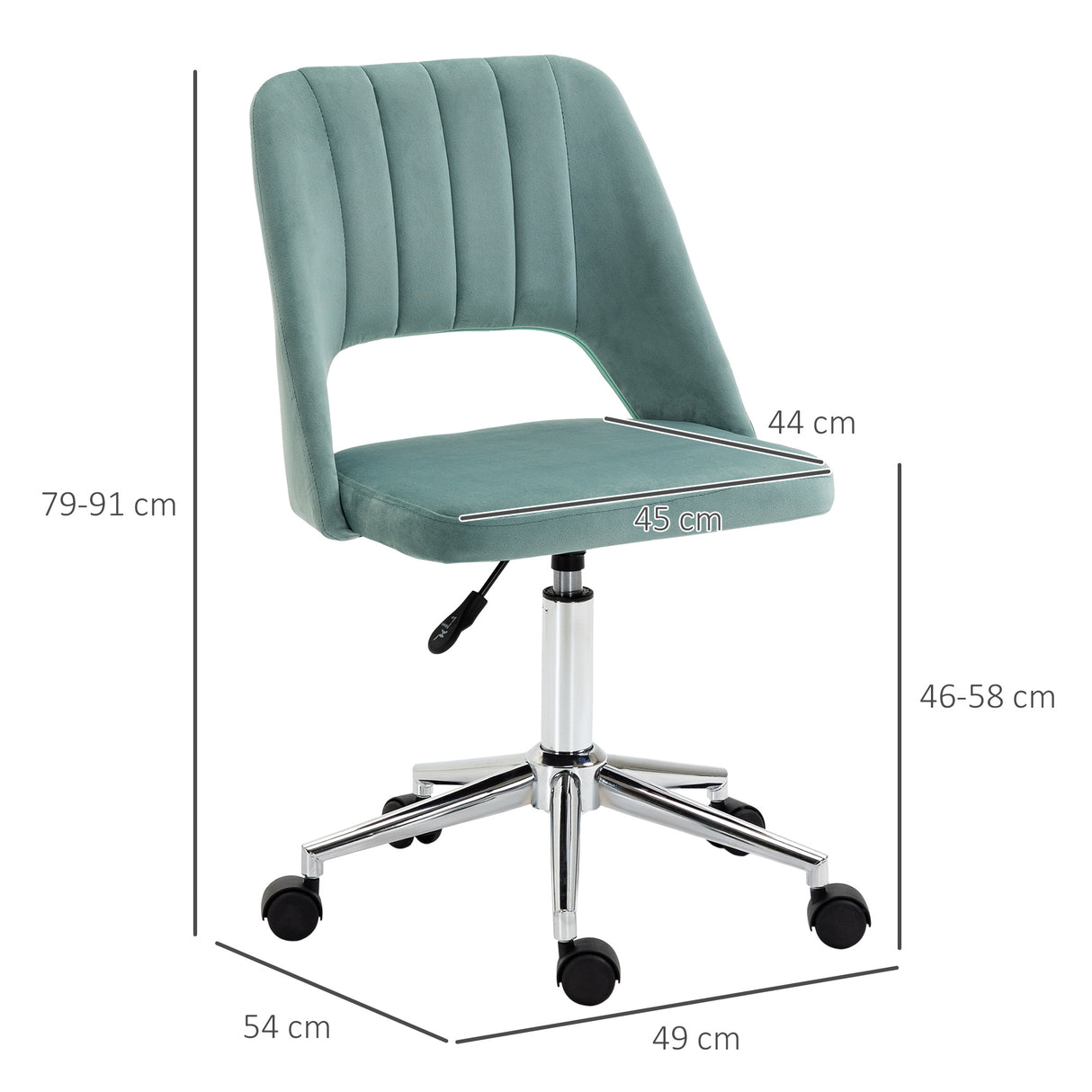 immagine-3-easycomfort-easycomfort-sedia-da-ufficio-ergonomica-e-girevole-sedia-imbottita-per-scrivania-con-altezza-regolabile-verde-petrolio-49x54x79-91cm