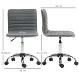 easycomfort easycomfort sedia da ufficio ergonomica in pelle pu con altezza regolabile seduta girevole e ruote grigio scuro
